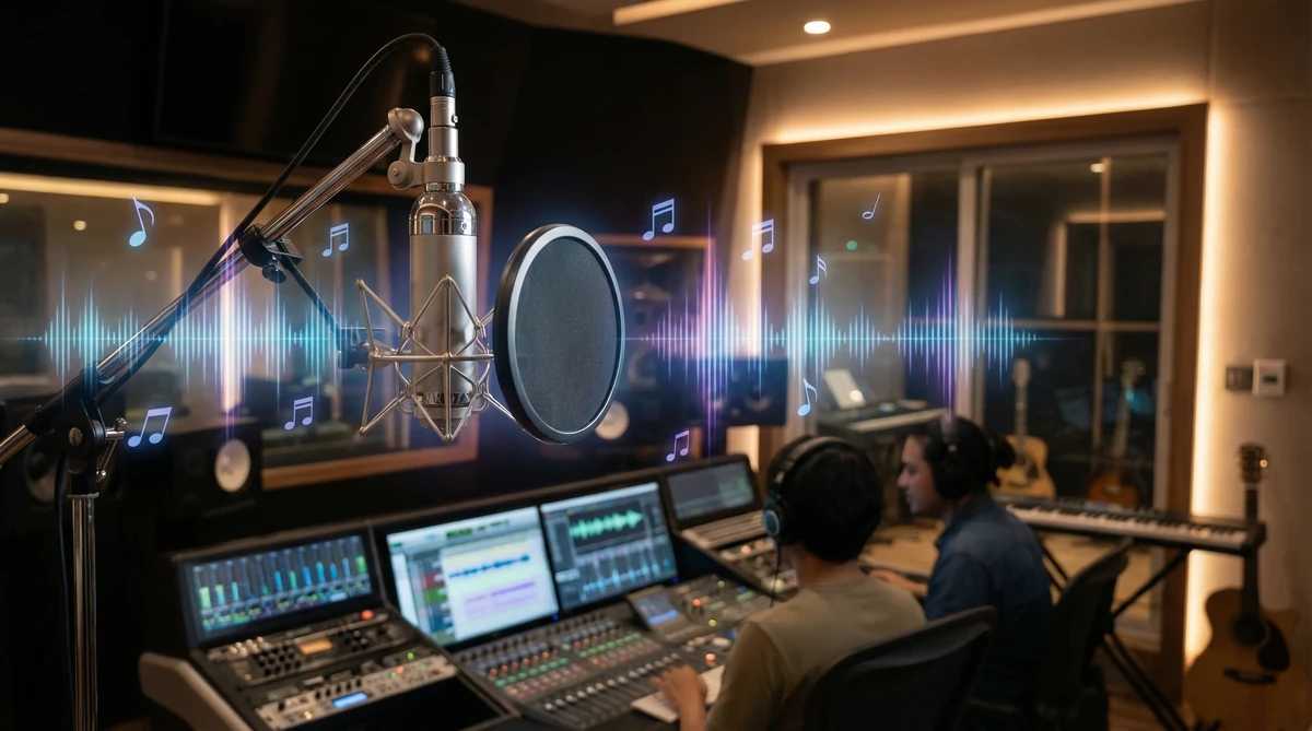 AI audio and music generation visualization