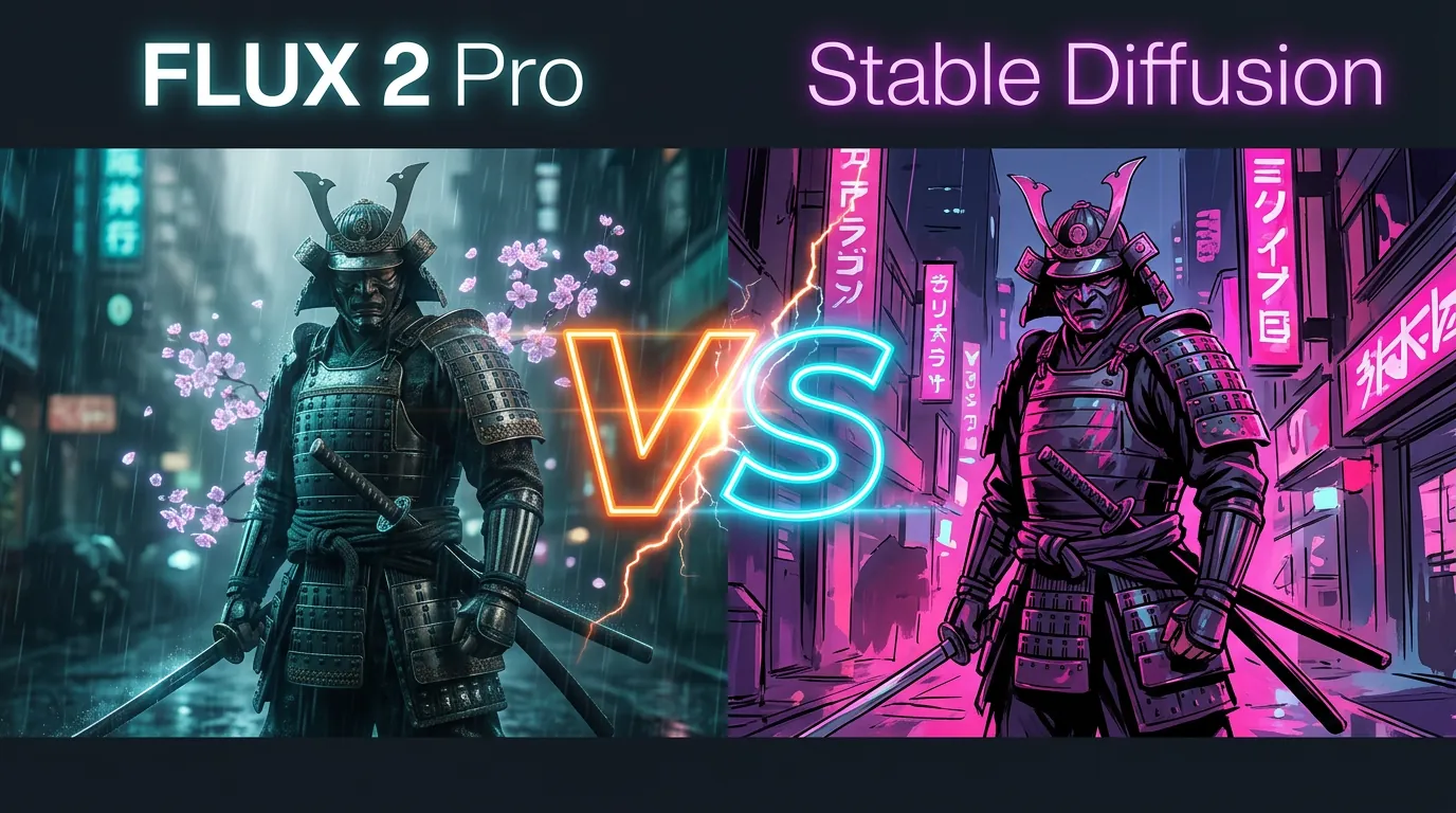 FLUX 2 Pro vs Stable Diffusion — AI output comparison