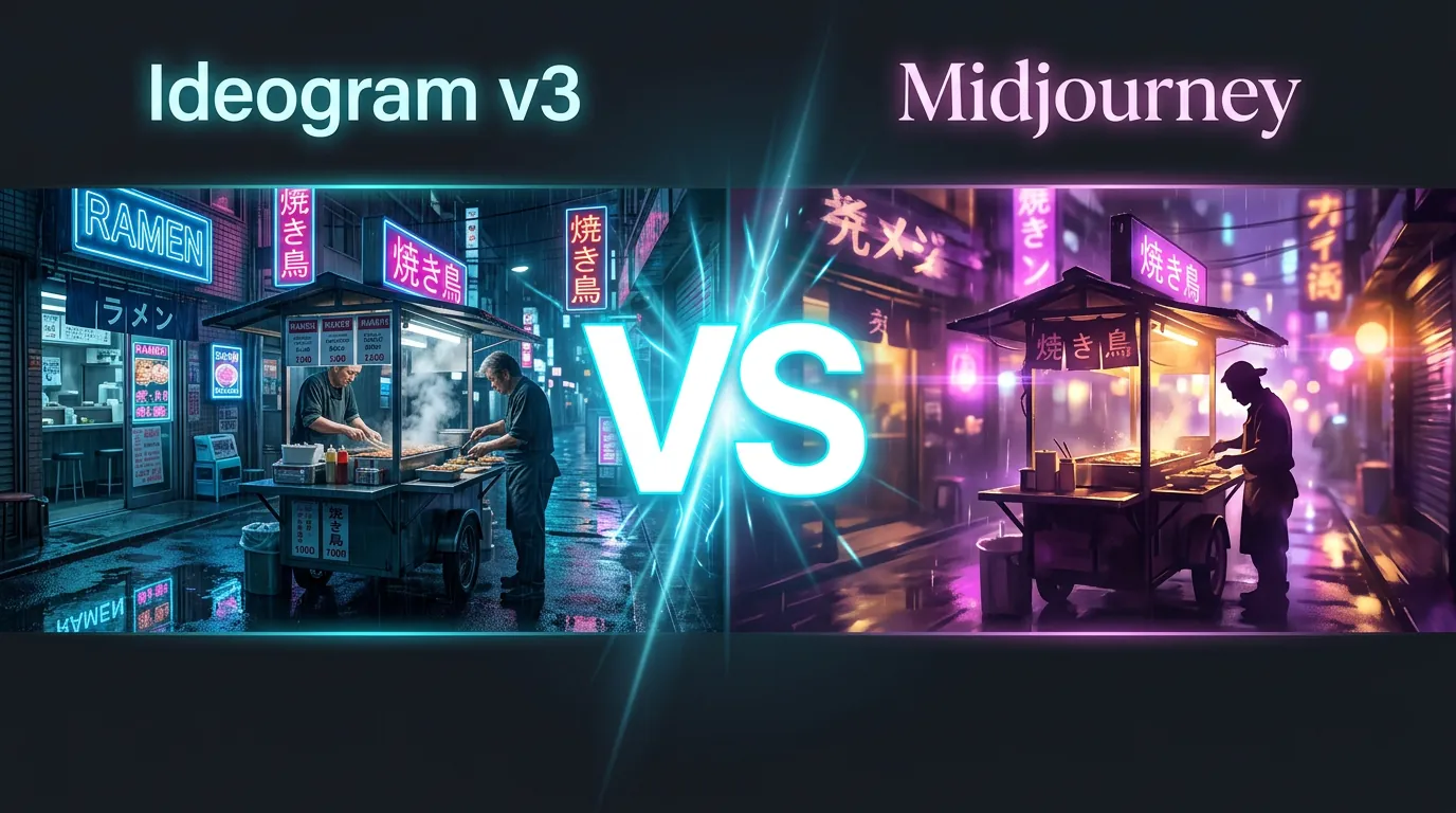 Ideogram v3 vs Midjourney — AI output comparison