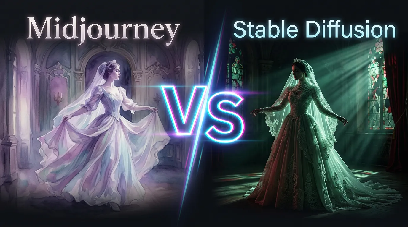 Midjourney vs Stable Diffusion — AI output comparison