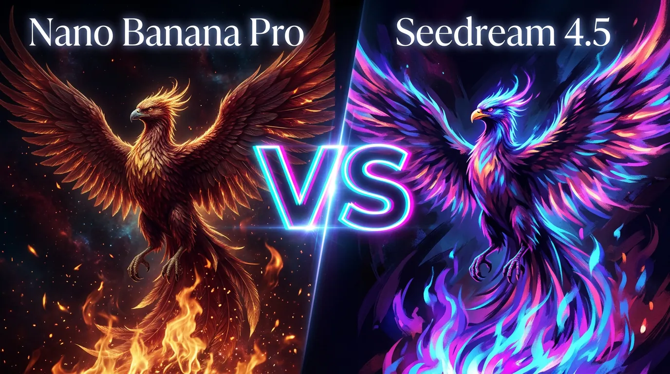 Nano Banana Pro vs Seedream 4.5 — AI output comparison