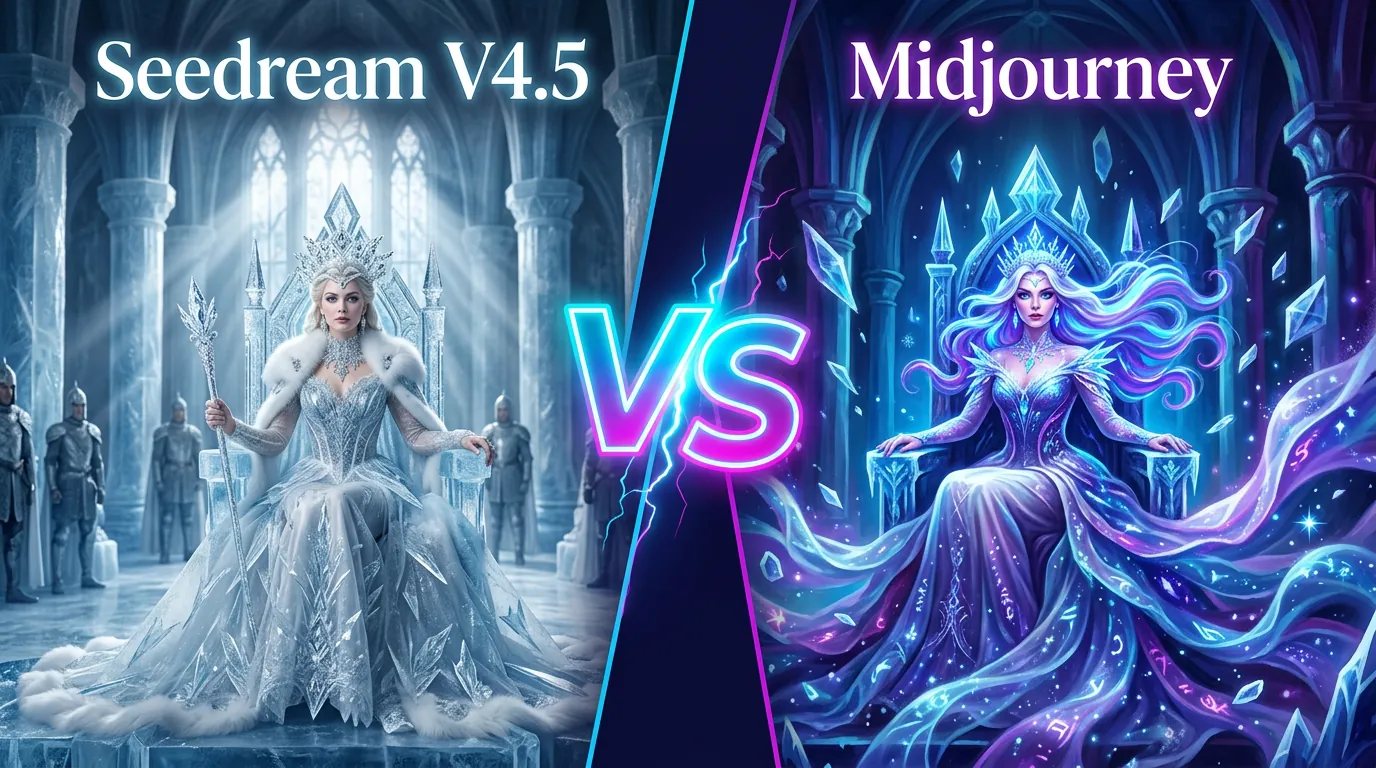 Seedream V4.5 vs Midjourney — AI output comparison