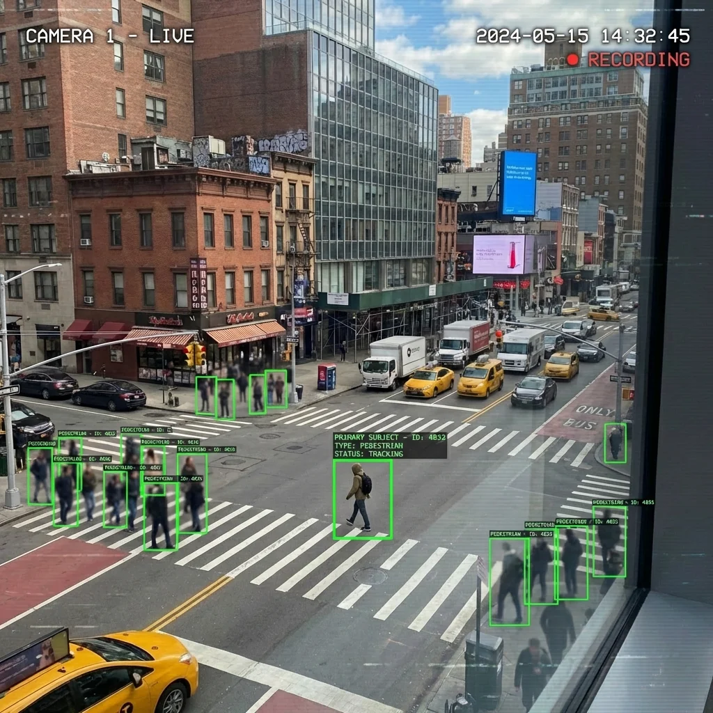 Output result for AI Surveillance View: Add CCTV Detection Overlay