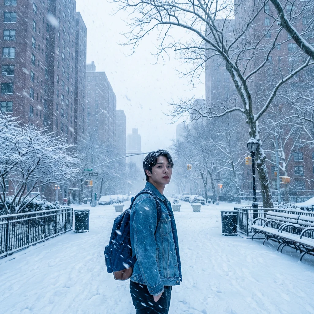 Output result for Winter Storm Scene: Add Heavy Snowfall Effect