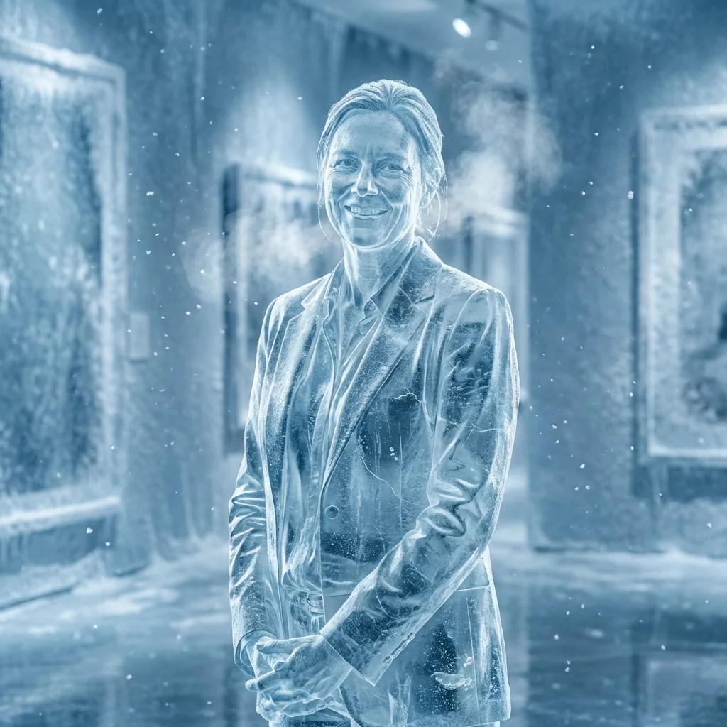 Output result for Frozen Sculpture Gallery: Transform Yourself into a Realistic Ice Statue