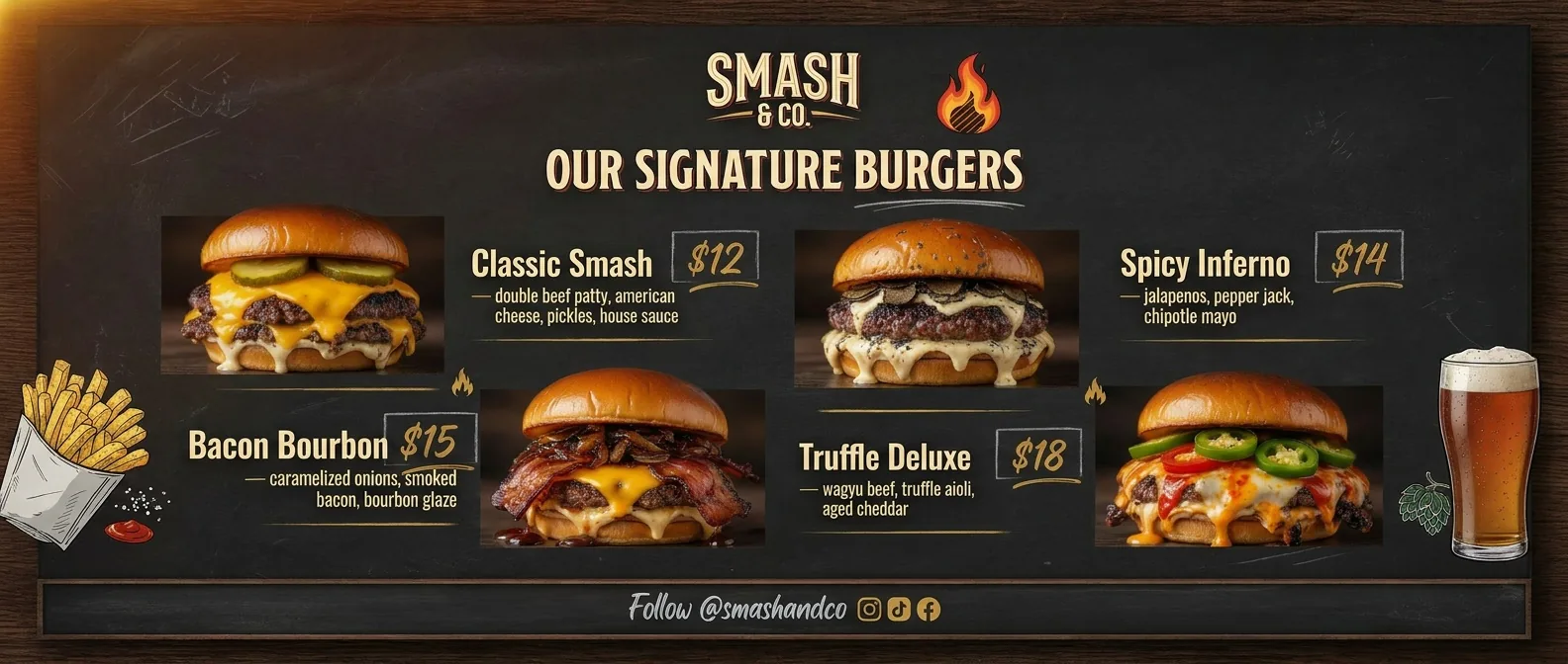 Output — Restaurant Menu Board